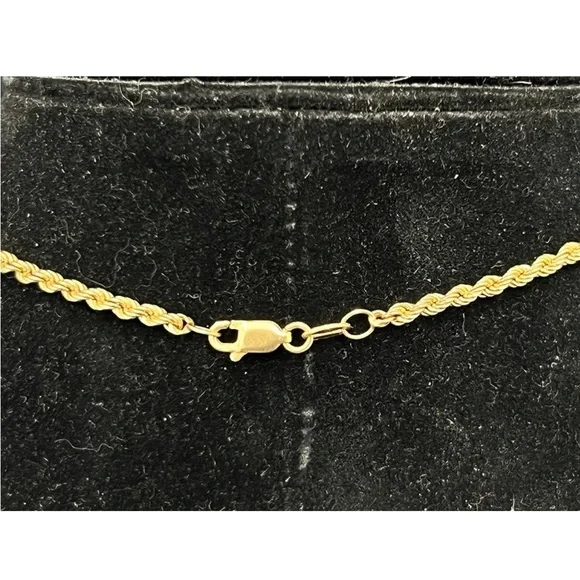 10K Gold BOLERO HEART Rope Necklace - Picture 4 of 4